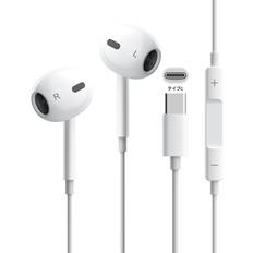 Earphones Type C Earphones New Edition Compatible with iPhone Genuine Earphones Wired Earphones Connection HIFI Sound Quality Volume Adjustment vit