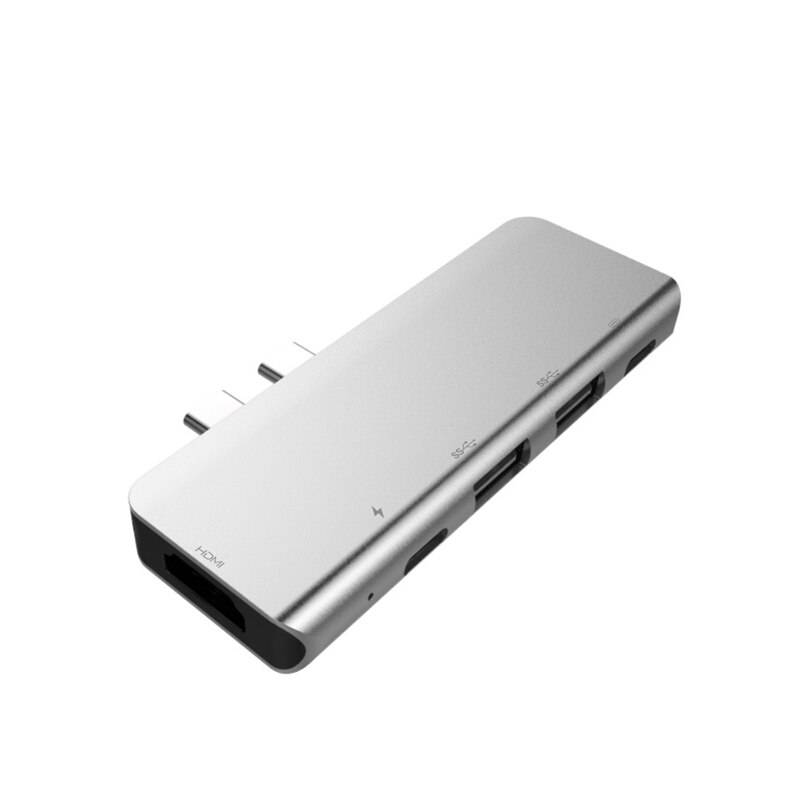 Usb-c hub 4k 60hz typ c hub usb adapter stöd 87w laddning för mac book pro / tv