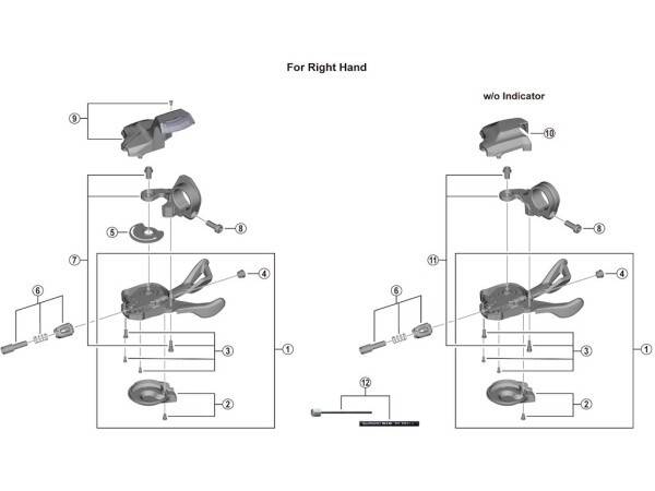 Shimano Deore knastplade højre til skiftegreb model SL-M5130