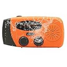 Hand Crank Radio, Wind Up Solar Radio, Hand Crank Powered Weather Radio, Rechargeable Crank Radio, Small LED Radio, Easy To Use, Portable for Household and Outdoor Camping