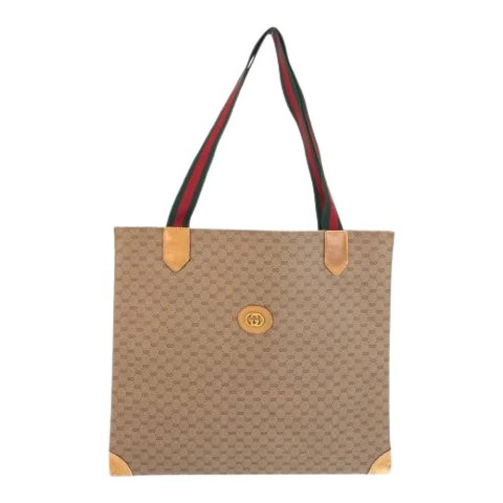 Gucci Vintage Pre-owned GG Supreme Canvas Tote Bag - Vintage - Dame - Beige - ONE SIZE - Uld