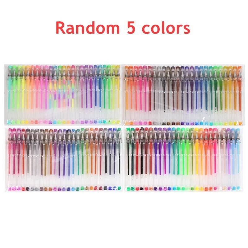 100/5Pcs Gel Pen Collection 100 Colored Gel Pens for Coloring Books Drawing Doodle Crafts Scrapbooks Journaling Planner School Supplies