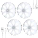 VCY LED Köksljus, 8 LED Skåpljus USB LED-remsor Rörelsesensor Inomhus Uppladdningsbar Under Skåpet Kök Skåp Lätt Stick Nattlampa Barer, Trappor, Korridor Förpackning