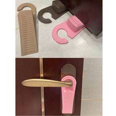 1 st återanvändbar säkerhetsdörrstopp, barnsäker dörrstopp, dörrkil för hem/kontor - Multifärgad (Blå A,Svart A,Grå A,Vit A,Rosa A,Khaki A)