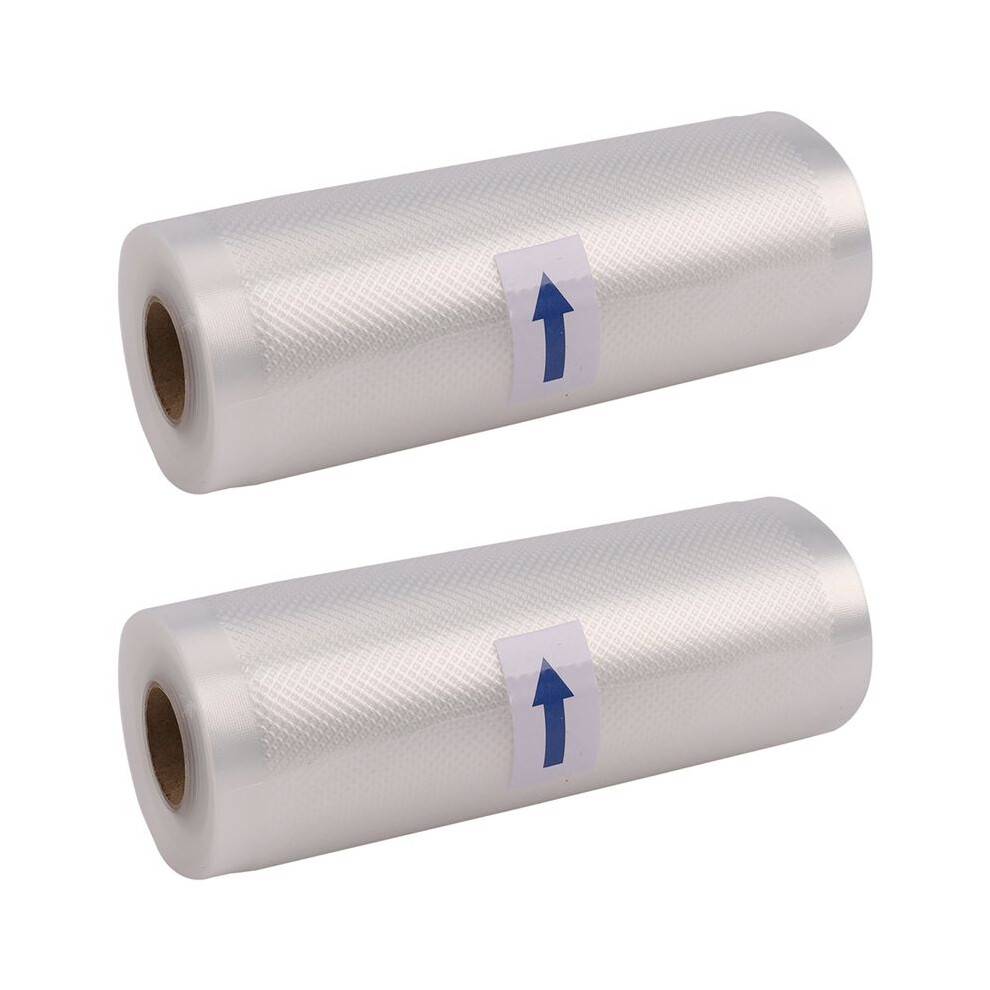 2X Textured Sealer Sous Vide Saver Roll Vacuum Bags Kitchen Storage Food - 15X500cm