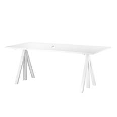 String Konferensbord | Fast Underrede, Vit Laminat 180x90