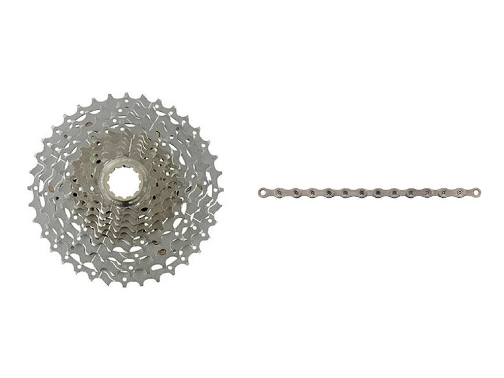 Shimano XT kassette og kæde - 10 gear kassette 11-32 tands samt HG95 kæde.