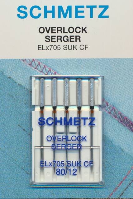 Symaskinenåle til overlock Serger ELx 705 SUK 80/12.