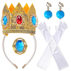 Kvinde & Pige Princess Peach Kostume Tilbehør Til Karneval Halloween Cosplay Fest