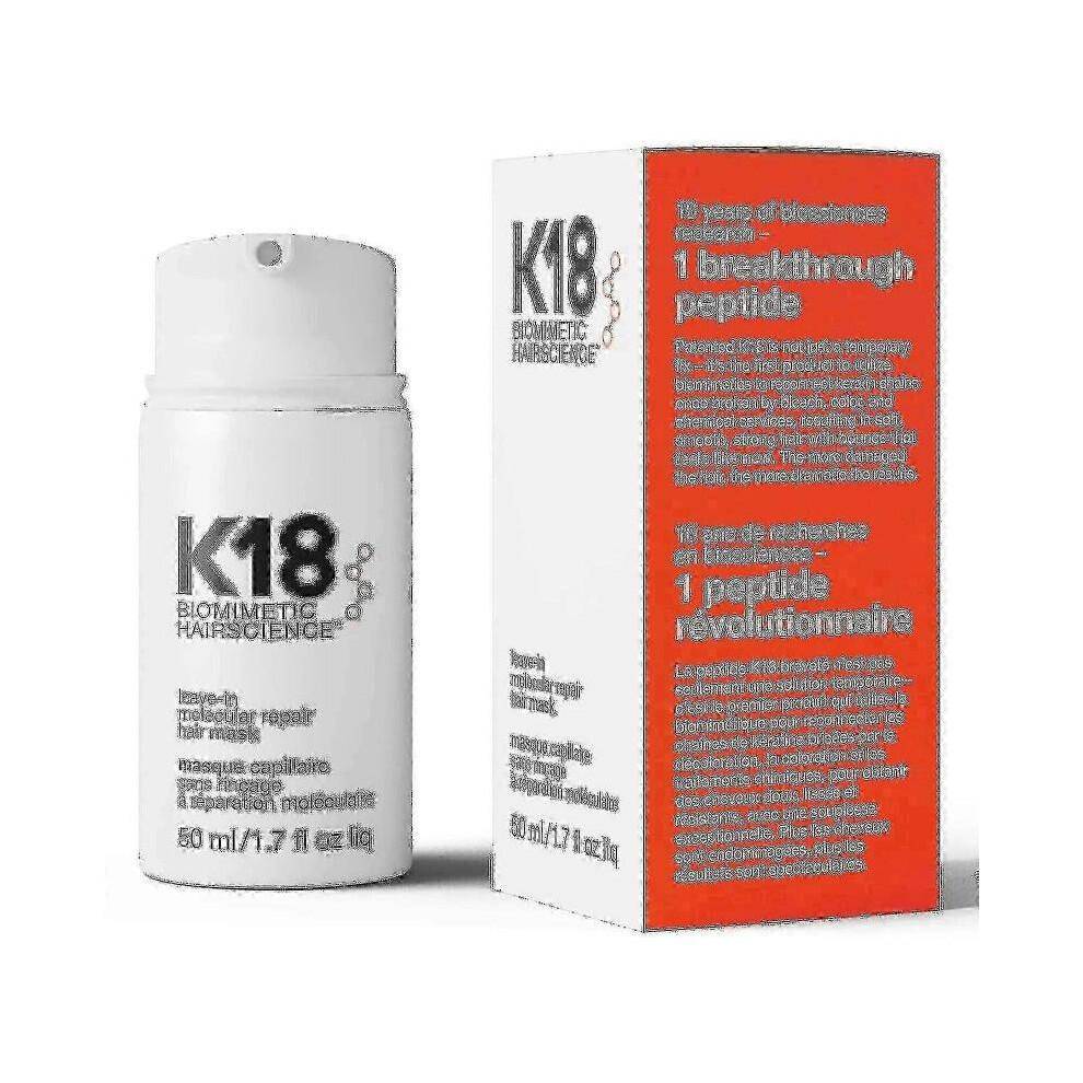 50ml K18 Leave-in Molekylär Reparation Hårmask Skadereparation Mjukt Hår Djupreparation Keratin Skalpbehandling Hårvård