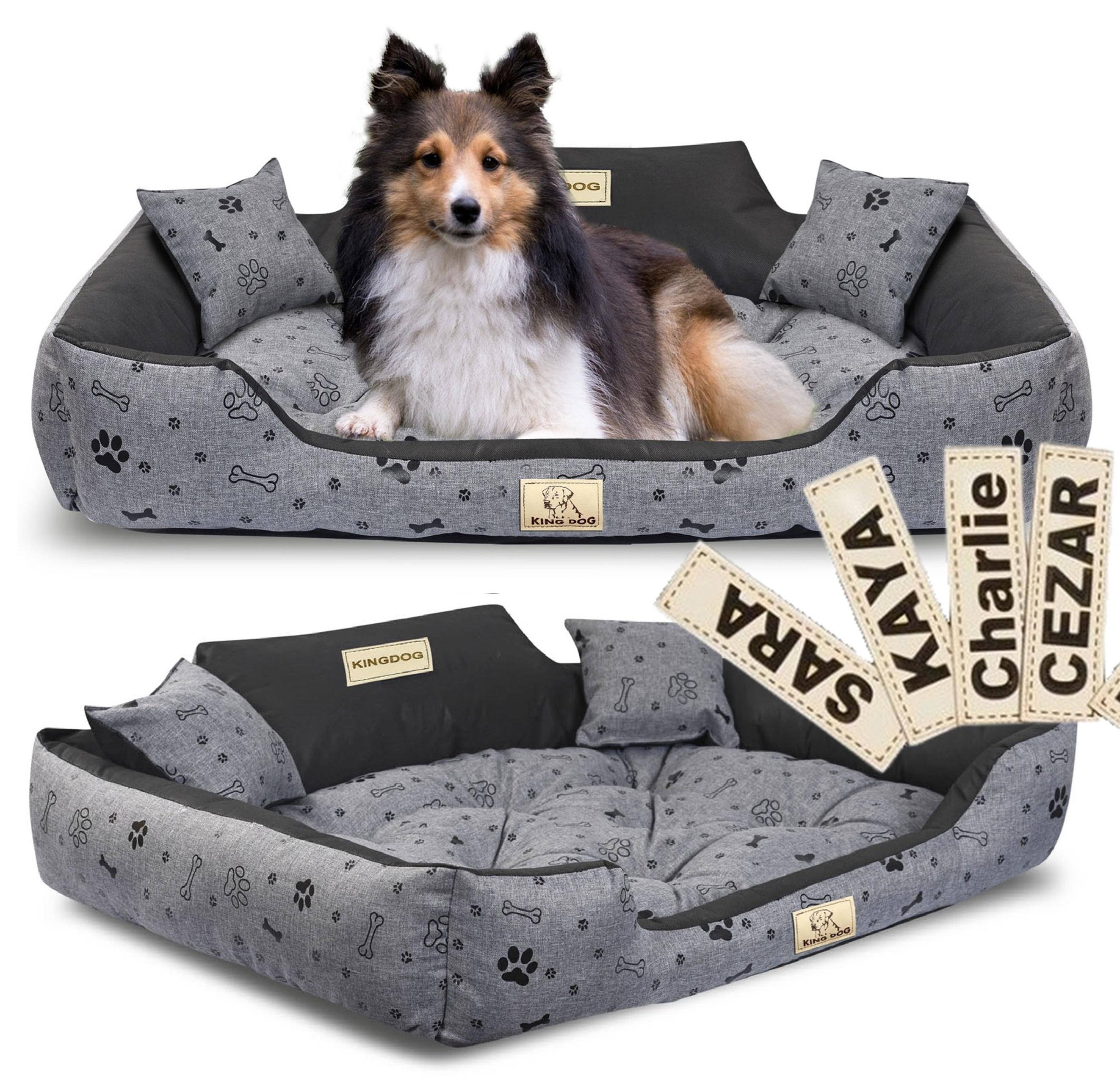 KINGDOG hundsäng, vattentät och slitstark, ML XL, 3 färger! M mörkgrå färg