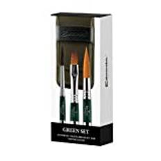 ESCODA GREEN SET SYNTHETIC CASE 3 TRAVEL BRUSHES