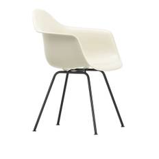 Vitra - Eames Plastic Armchair DAX - 11 Pebble - Basic Dark Base - Spisebordsstole - Charles & Ray Eames - Hvid - Metal/Plast