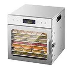 Food Dehydrator Machine, 400W Helt Rostfritt Stål Dehydrator Machine Med 24H Timer, 8-Brickor, 35°-90° Temperaturkontroll Och Led-display, Food Dehydrator För Nötkött, Örter, Jerky, Frukt, Kött