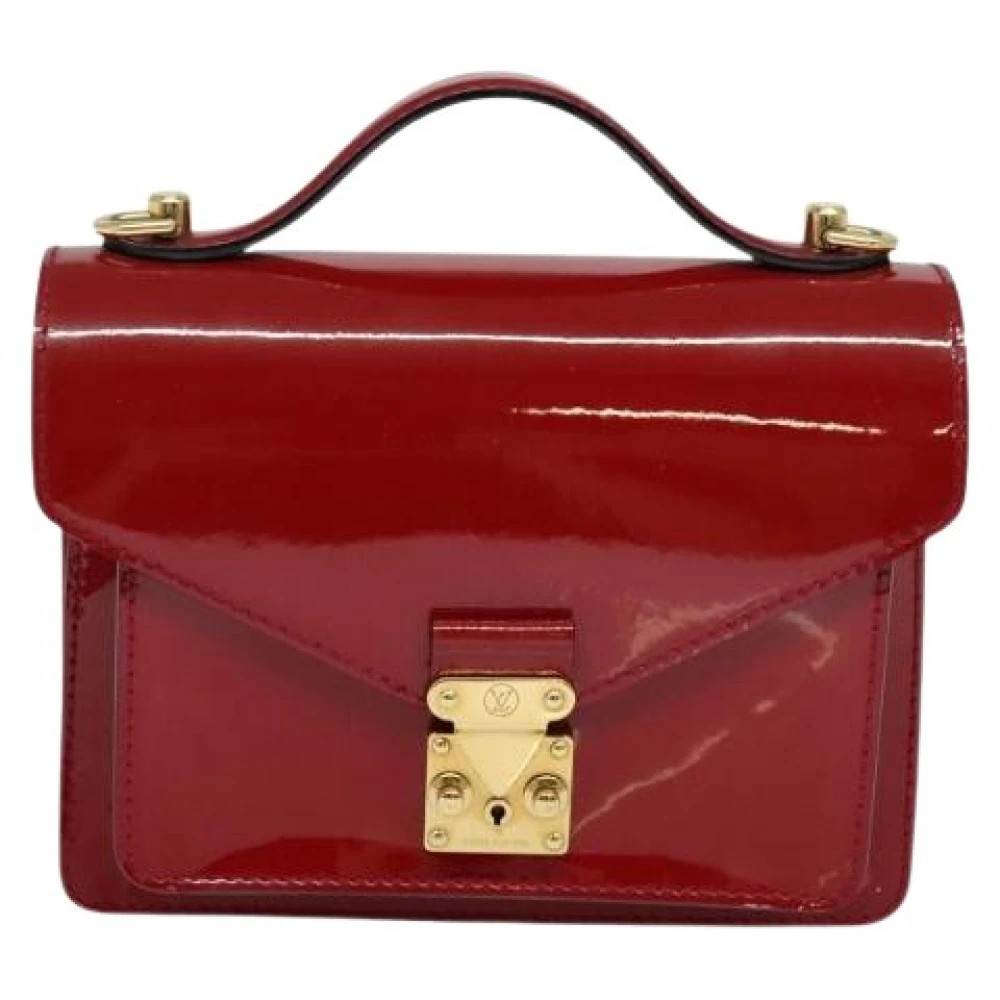 Louis Vuitton Vintage Pre-owned Monceau Håndtaske - Vintage - Dame - Rød - ONE SIZE - Uld