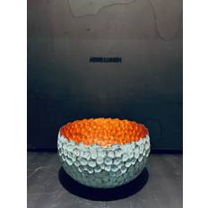 Oxideret kobber skål 20 cm