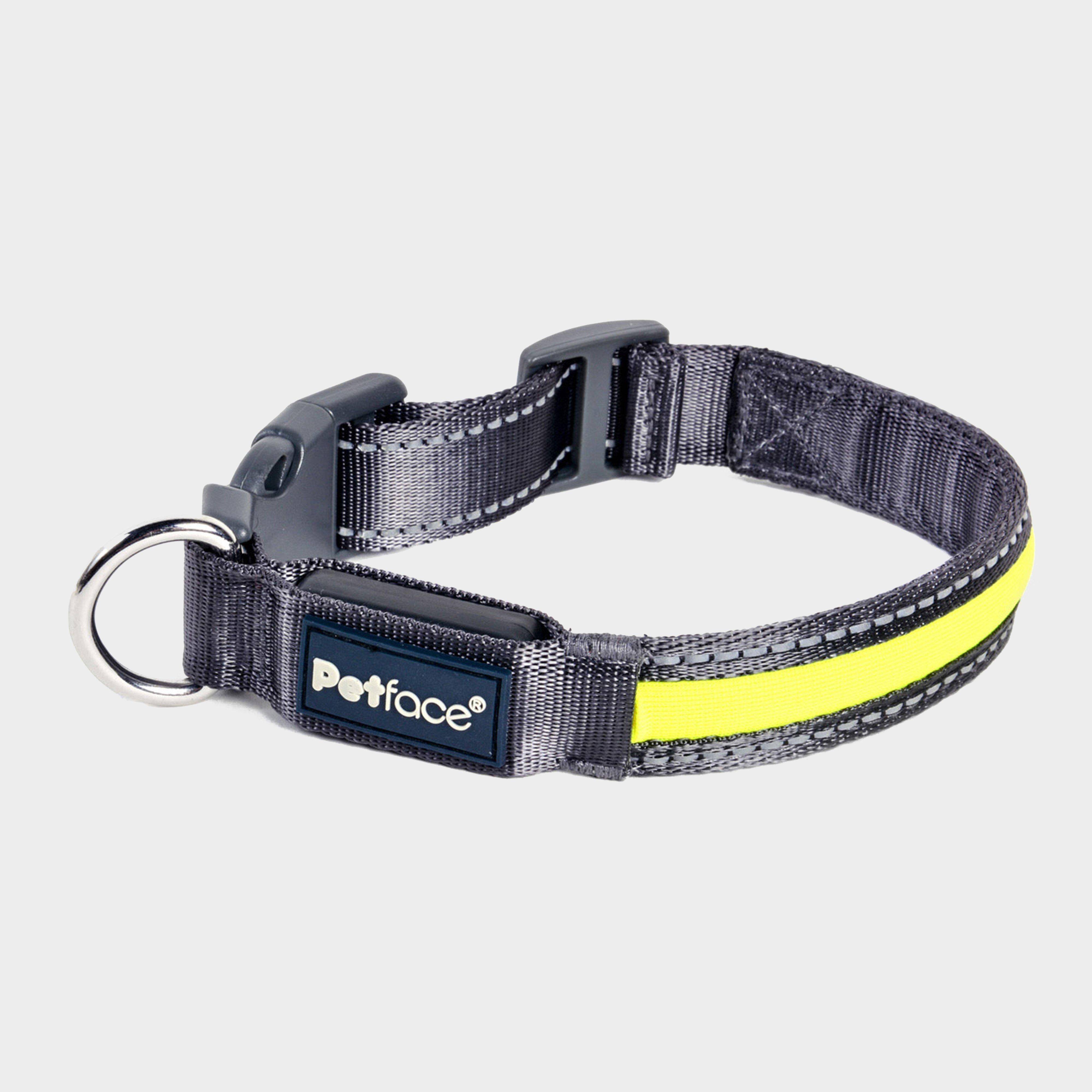 Petface Reflective Flashing Dog Collar Small, Yellow