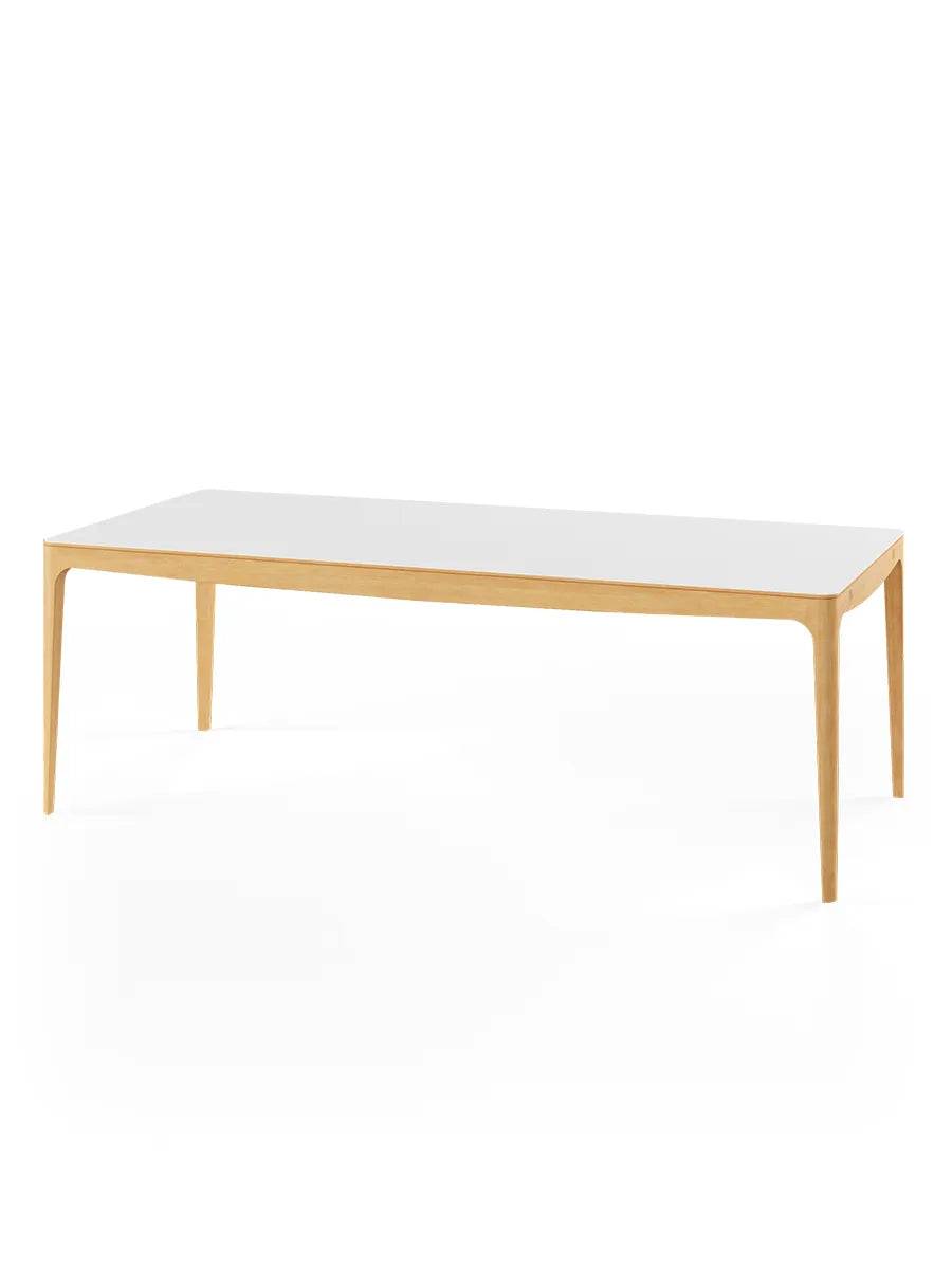 GM 3700 RO Spisebord, hvid fra Naver Collection 180 x 100 cm / Eg olie / Ingen tillægsplader - Jacobsen Plus