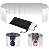 Vikbar vindskydd i aluminium ultralätt vindskydd varm 16 bärbara campingvindrutor tallrikar utomhus vikbar vindskydd för camping, vandring, picknickspis, gasspis