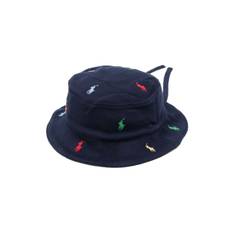 POLO RALPH LAUREN KIDS - solhatt med brodyr - barn - bomull - 3-9 - Blå