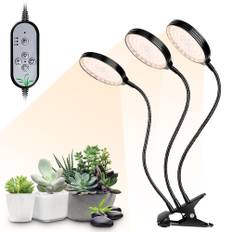 USB Plant Grow Light 312 LEDs Solljus Full Spectrum Justerbar Desktop Clamp Växande lampa för inomhusväxter 5 dimbara nivåer 4812H Timer 3 heads