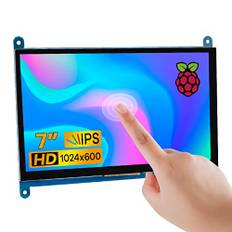 LAFVIN 7 Zoll IPS LCD Touch Screen Display Panel 1024×600 kapazitiver Bildschirm HDMI Monitor für Raspberry Pi, BB Schwarz, Windows 10 8 7