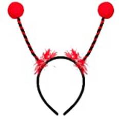 Balinco pannband för nyckelpiga, maskeraddräkt för damer, pannband för nyckelpiga, huvudbonad, festtillbehör, pannband för skalbagge, karneval, maskerad, halloween