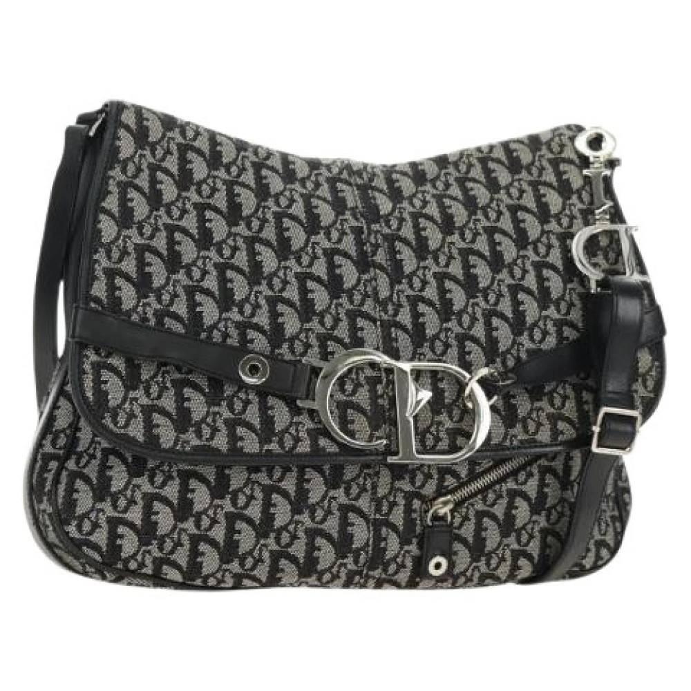 Dior Vintage Pre-owned Trotter Canvas Shoulder Bag - Vintage - Dame - Sort - ONE SIZE - Uld