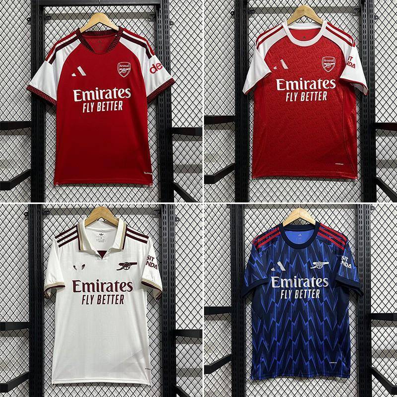 Arsenal Hemma Borta Fotbollströja Fan Edition UEFA Champions League Matchtröja Herr Kortärmad Fotbollskit
