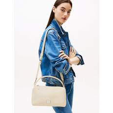 Metal Logo Shoulder Bag - NEWSPRINT BEIGE - One Size