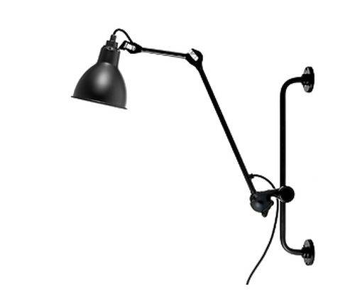 Lampe Gras 210 væglampe - Krom/sort
