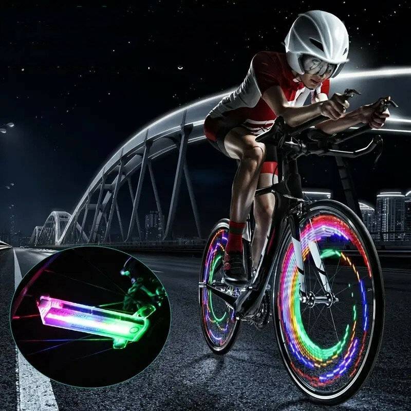 1 styck cykellampor med 30 föränderliga mönster 32 blinkande färger LED-cykellyktor