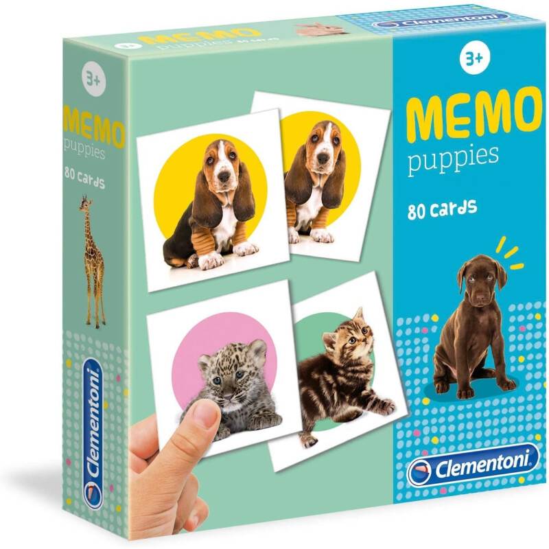 Clementoni 18078 - Memo, 80 Karten, Puppies