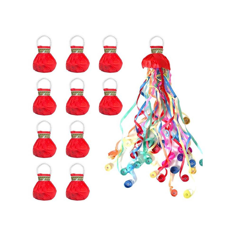 10Pack Streamers Popper Hand Throw Streamers No Mess Confetti Magic Paper Cracker for Celebration Birthday Propose