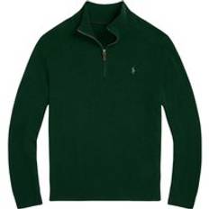 Wool Quarter-Zip Jumper - Green - XL