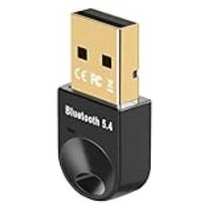 NONDK Trådlös Bluetooth-adapter för PC Bluetooth 5.4 USB Dongle Bluetooth-mottagare för högtalare tangentbord sändare A