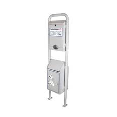 Hundetoilet med integreret posedispenser og skraldespand