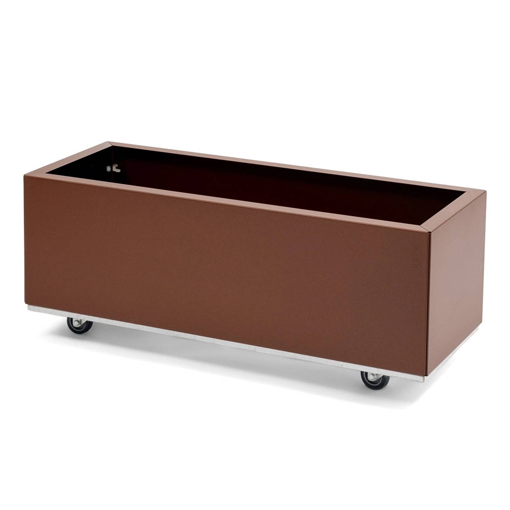 BEDD odlingslåda med ben/hjul - 80x30xH25 cm, rostlack - Mörkbrun
