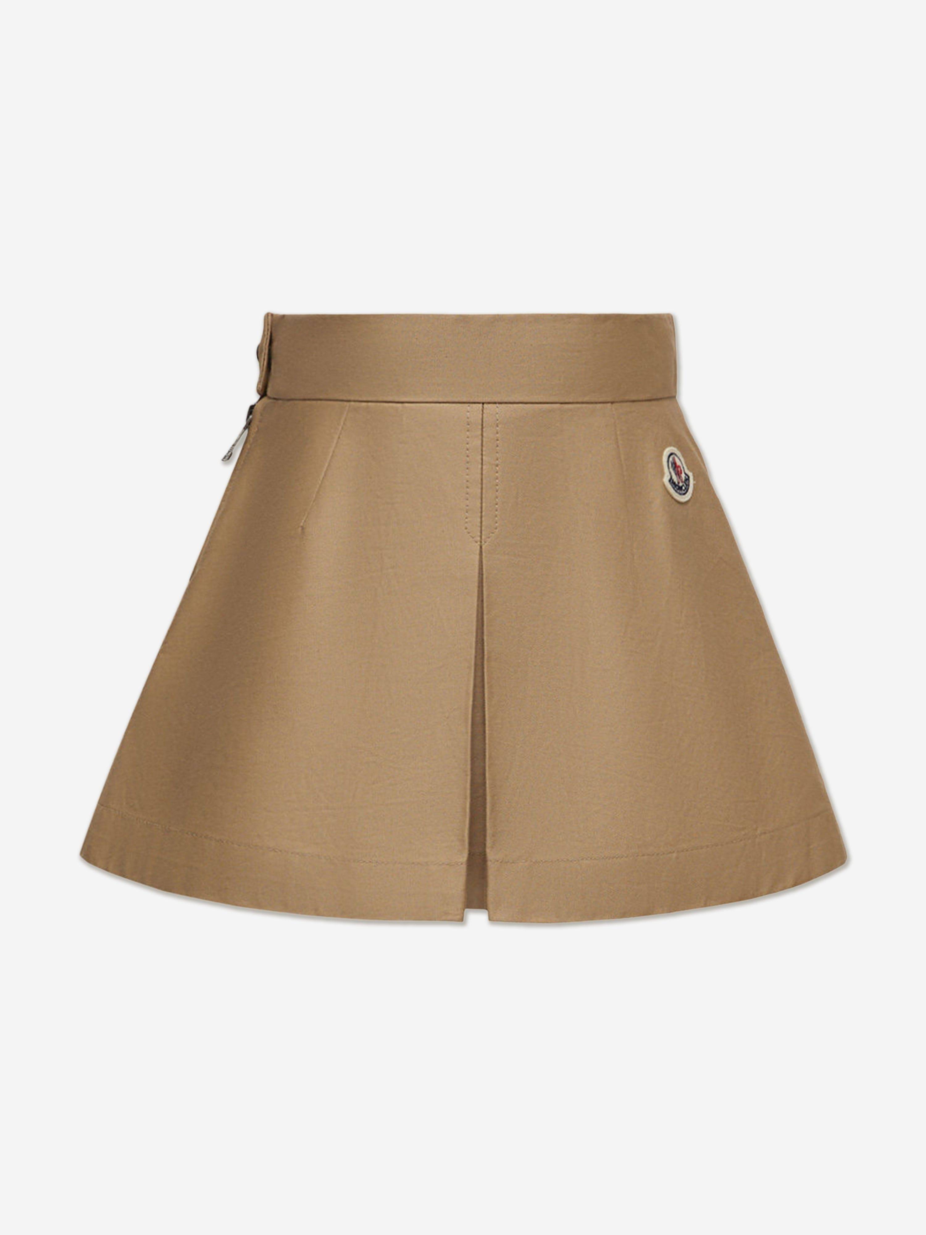 Moncler Enfant Girls Pleated Skirt in Beige - Beige / 4 Yrs (4 Yrs)