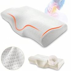 Neck Pillows For Sleeping,Memory Foam Pillow,Bed Pillow,Slow Rebound Soft Memory Sleeping Pillows Relax The Cervical Comfortable - White - 60*35,50*30