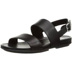 Sandals GRACIE LEATHER SANDALS All Black cm [Fit Flop] BACK-STRAP Women's 25.0