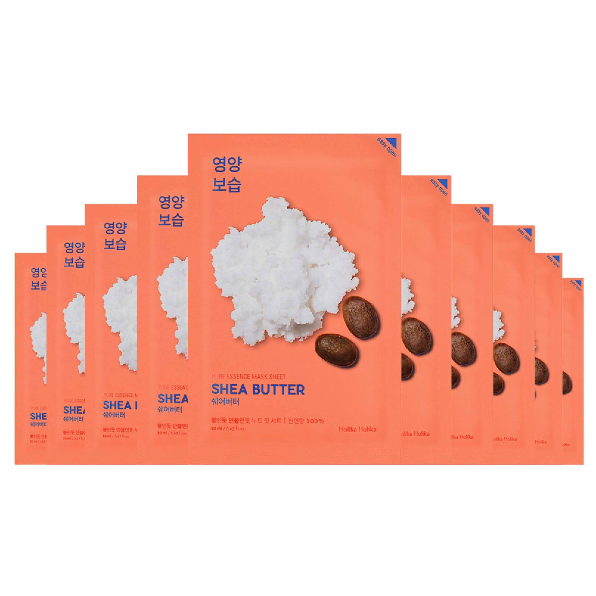 HOLIKA HOLIKA Pure Essence Mask Sheet Shea Butter 10ea +RANDOM GIFT
