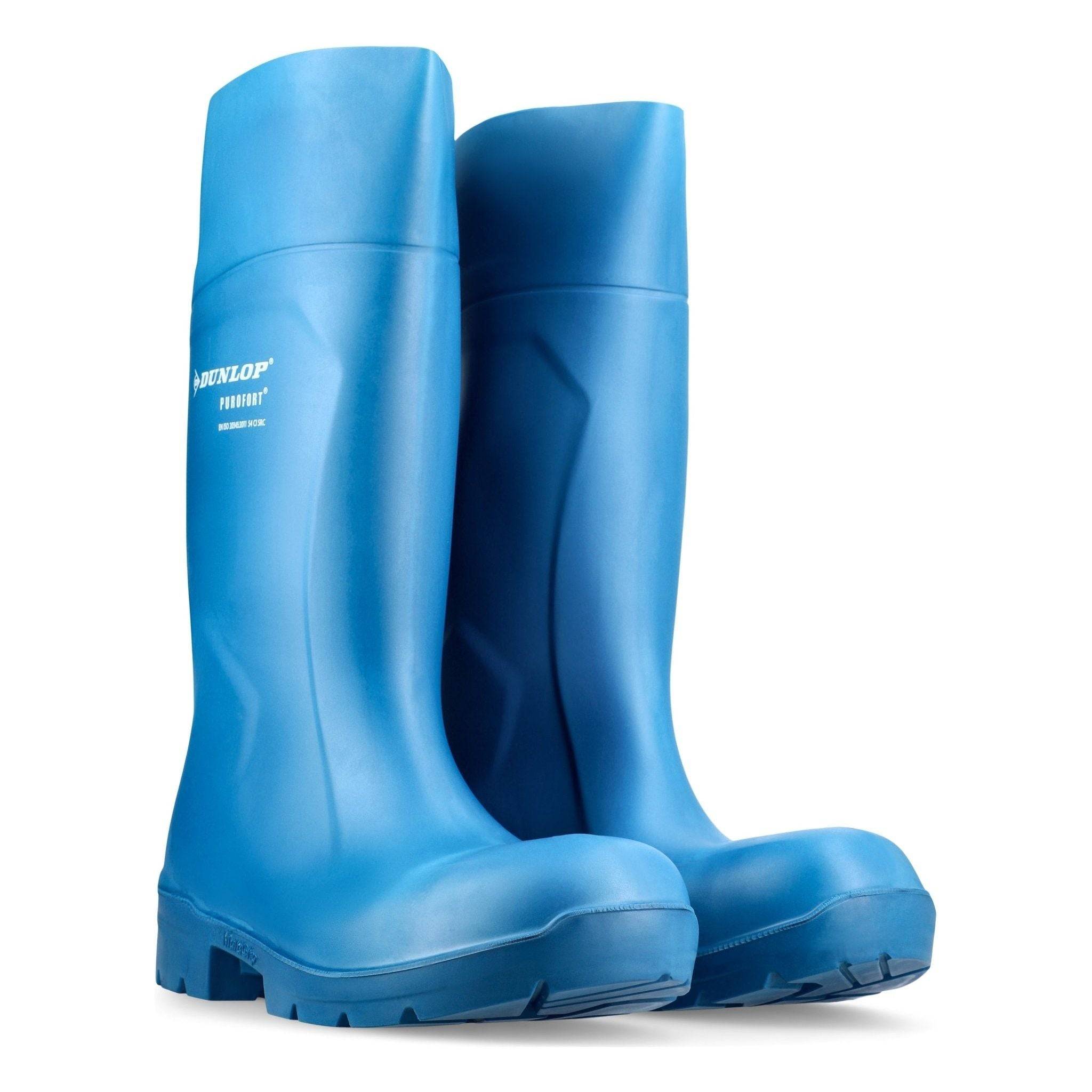 DUNLOP Purofort Multigrip S4 SRC 61631 - Blå / 45 | Gummistøvler | EN ISO 20345 | Herre
