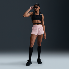 Nike Swift Dri-FIT 2-i-1-løbeshorts med mellemhøj talje til kvinder - Pink - S (EU 36-38)