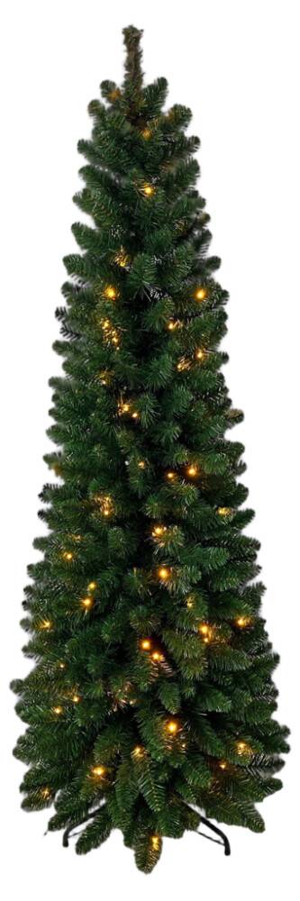 Nordic Winter kunstigt juletræ Nor med/lys & pose 180x68 cm