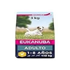 Eukanuba Färsk kycklinghundmat för små raser, premium torrfoder för vuxna hundar, 3 kg