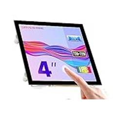 Waveshare 4inch HDMI Capacitive Touch IPS LCD Display (C) 720×720 Resolution Supports All Versions of Raspberry Pi Fully Laminated Screen