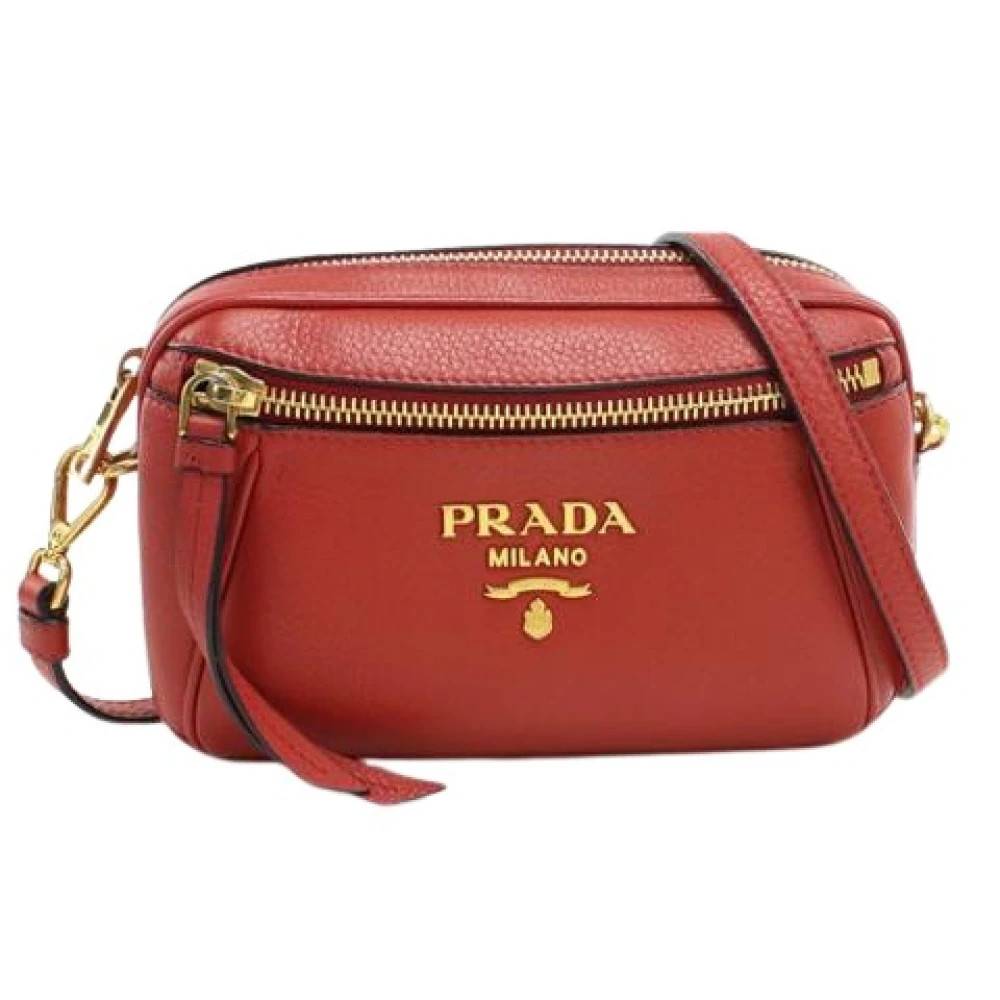 Prada Vintage Pre-owned Vintage Skuldertaske - Vintage - Dame - Rød - ONE SIZE - Uld