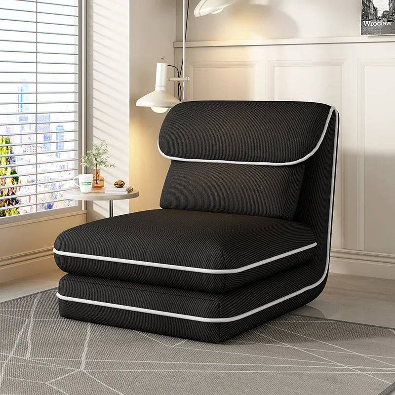Sofa Small Folding Sofa Bed Multi-color Reclining Tatami Living Room Double Floor Sofa - black