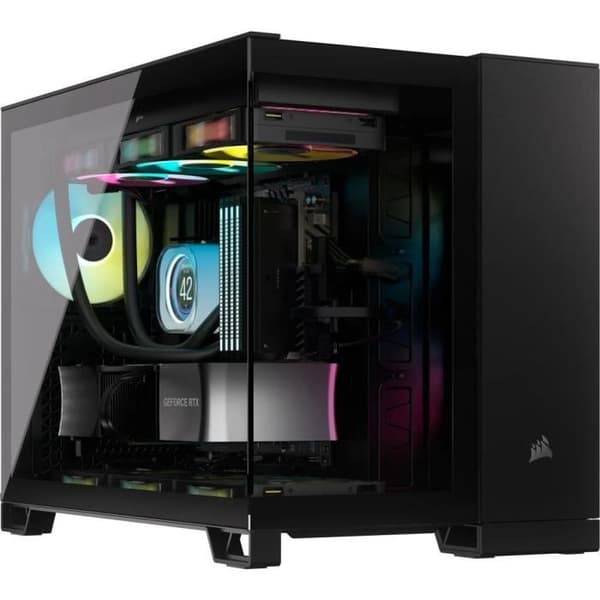 PC-chassi - CORSAIR - 2500D AIRFLOW Micro ATX Dubbelkammarchassi - Svart